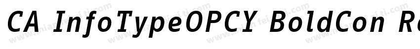 CA InfoTypeOPCY BoldCon Regular字体转换